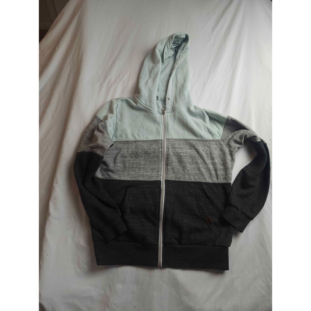 Doublju Hoodie Sweatshirt‎ Womens Medium Colorblock Full Zip Athleisure Casual